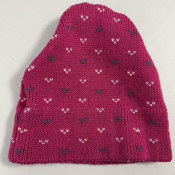 Vintage Wigwam Hat Beanie Pink Wool Knit Made USA Winter Ski Womens 80s USA - Picture 2 of 12